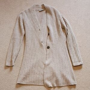 Women's Beige Cardigan Sweater Cashmere